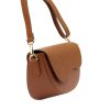 Luka 20-063 barna női bőr válltáska, oldaltáska, crossbody 26 x 16 x 9 cm