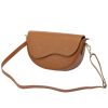 Luka 20-063 barna női bőr válltáska, oldaltáska, crossbody 26 x 16 x 9 cm