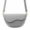 Luka 20-063 szürke női bőr válltáska, oldaltáska, crossbody 26 x 16 x 9 cm