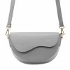 Luka 20-063 szürke női bőr válltáska, oldaltáska, crossbody 26 x 16 x 9 cm