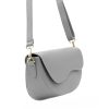 Luka 20-063 szürke női bőr válltáska, oldaltáska, crossbody 26 x 16 x 9 cm