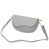 Luka 20-063 szürke női bőr válltáska, oldaltáska, crossbody 26 x 16 x 9 cm