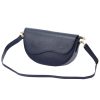 Luka 20-063 navy kék női bőr válltáska, oldaltáska, crossbody 26 x 16 x 9 cm
