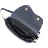 Luka 20-063 navy kék női bőr válltáska, oldaltáska, crossbody 26 x 16 x 9 cm