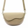 Luka 20-063 bézs női bőr válltáska, oldaltáska, crossbody 26 x 16 x 9 cm