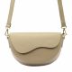 Luka 20-063 bézs női bőr válltáska, oldaltáska, crossbody 26 x 16 x 9 cm
