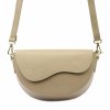 Luka 20-063 bézs női bőr válltáska, oldaltáska, crossbody 26 x 16 x 9 cm