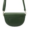 Luka 20-063 zöld női bőr válltáska, oldaltáska, crossbody 26 x 16 x 9 cm