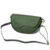 Luka 20-063 zöld női bőr válltáska, oldaltáska, crossbody 26 x 16 x 9 cm