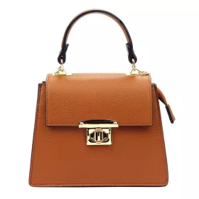   Luka DOLLARO barna női bőr kézitáska, válltáska 22 x 18 x 10 cm