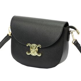 Luka 20-065 D fekete női bőr válltáska 22 x 15 x 9 cm