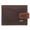 Peterson PTN WL-1012L-COM barna férfi bőr pénztárca 10,5 x 12,5 x 3 cm