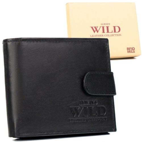 Wild N992L-P-SCR fekete férfi bőr pénztárca 10,5 x 12,5 x 3 cm