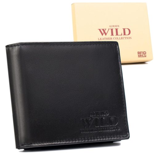 Wild N992-P-SCR fekete férfi bőr pénztárca 10,5 x 12,5 x 3 cm