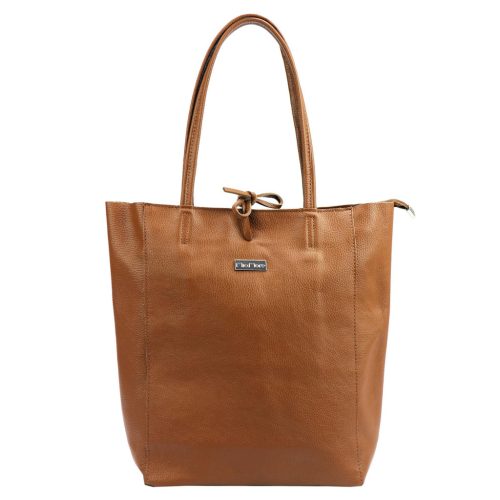 MiaMore 01-014 Z barna női bőr válltáska 40 x 38 x 13 cm