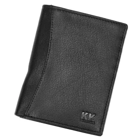  Money Kepper KK 02 fekete férfi bőr pénztárca 10 x 12.5 x 3 cm