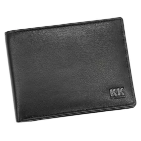   Money Kepper KK 12 fekete férfi bőr pénztárca 13 x 9.5 x 3 cm