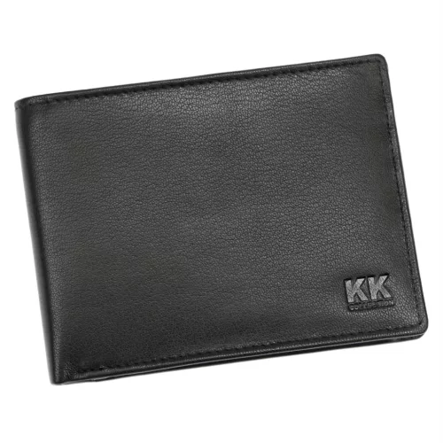 Money Kepper KK 12 fekete férfi bőr pénztárca 13 x 9.5 x 3 cm