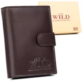   Wild N4L-P-SCR barna férfi bőr pénztárca 10.3 x 12.5 x 3 cm