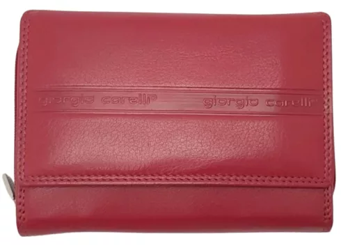 Giorgio Carelli piros pénztárca 13,3 × 9,6 cm
