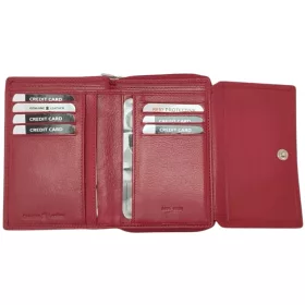 Giorgio Carelli piros pénztárca 13,3 × 9,6 cm