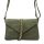 VS 013 khaki női bőr válltáska, oldaltáska 28 x 17 x 6 cm