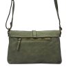 VS 013 khaki női bőr válltáska, oldaltáska 28 x 17 x 6 cm