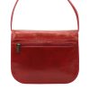 Florence piros női bőr válltáska, crossbody 27 x 21 x 10 cm