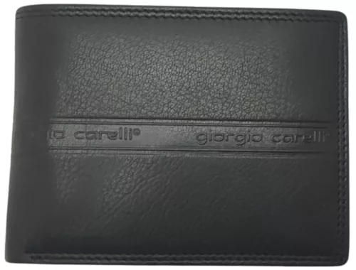 Giorgio Carelli férfi fekete bőr pénztárca 11,7 x 9 cm