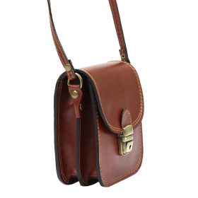 Florence 44 barna női bőr válltáska 15.5 x 16.5 x 8 cm