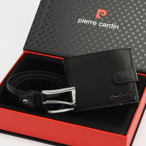 Pierre Cardin ZG-118-BR férfi marhabőr ajándék szett 25.5 x 6 x 19 cm
