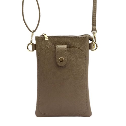 Luka 20-070 taupe női bőr kézitáska 14 x 21 x 3.5 cm