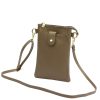 Luka 20-070 taupe női bőr kézitáska 14 x 21 x 3.5 cm