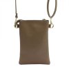Luka 20-070 taupe női bőr kézitáska 14 x 21 x 3.5 cm