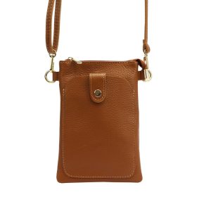   Luka 20-070 konyak női bőr telefontartó, válltáska 14 x 21 x 3.5 cm