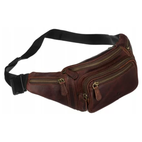 Peterson PTN 2506-OLH barna férfi marhabőr övtáska 37 x 14 x 8 cm