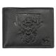 Money Kepper TCC 5600-2 RFID fekete koponya mintás férfi bőr pénztárca 12.5 x 10 x 3 cm