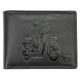 Money Kepper TCC 5600-4 RFID fekete motor mintás férfi bőr pénztárca 12.5 x 10 x 3 cm