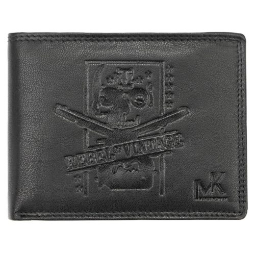 Money Kepper TCC 5600-6 RFID fekete mintás férfi bőr pénztárca 12.5 x 10 x 3 cm