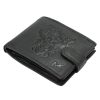 Money Kepper TCC 5600B-2 RFID fekete koponya mintás férfi bőr pénztárca 13 x 10 x 3 cm