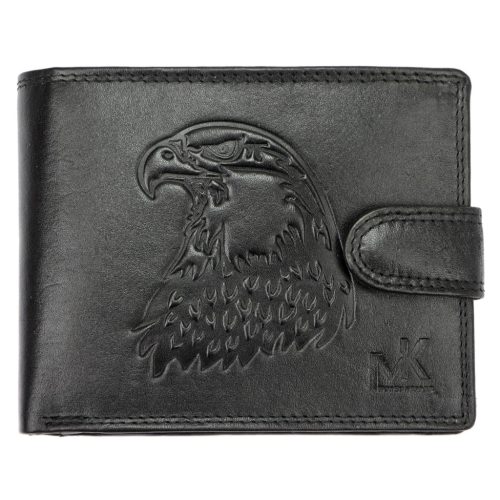 Money Kepper TCC 5600B-5 RFID fekete sas fej mintás férfi bőr pénztárca 13 x 10 x 3 cm