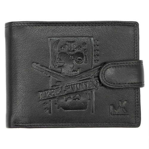 Money Kepper TCC 5600B-6 RFID fekete mintás férfi bőr pénztárca 13 x 10 x 3 cm