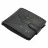 Money Kepper TCC 5600B-6 RFID fekete mintás férfi bőr pénztárca 13 x 10 x 3 cm