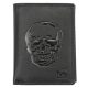 Money Kepper TCC 5601-3 RFID fekete koponya mintás férfi bőr pénztárca 10 x 13 x 3 cm