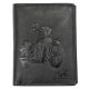 Money Kepper TCC 5601-4 RFID fekete motor mintás férfi bőr pénztárca 10 x 13 x 3 cm