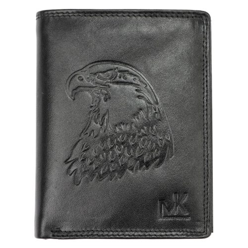 Money Kepper TCC 5601-5 RFID fekete sas fej mintás férfi bőr pénztárca 10 x 13 x 3 cm