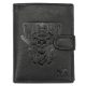 Money Kepper TCC 5601B-2 RFID fekete koponya mintás férfi bőr pénztárca 10.5 x 13 x 3 cm