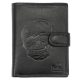 Money Kepper TCC 5601B-3 RFID fekete koponya mintás férfi bőr pénztárca 10.5 x 13 x 3 cm