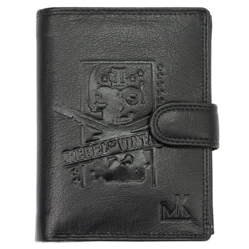 Money Kepper TCC 5601B-6 RFID fekete mintás férfi bőr pénztárca 10.5 x 13 x 3 cm