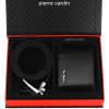 Pierre Cardin ZG-125-BR-125 fekete férfi marhabőr ajándék szett